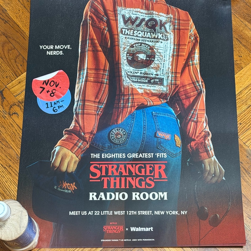 STRANGER THINGS x Walmart ‘Radio Room’ NYC Pop-Up Poster